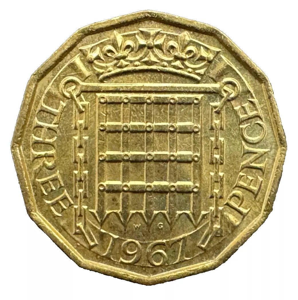Three Pence 3D "Thrupenny Bit" Coin