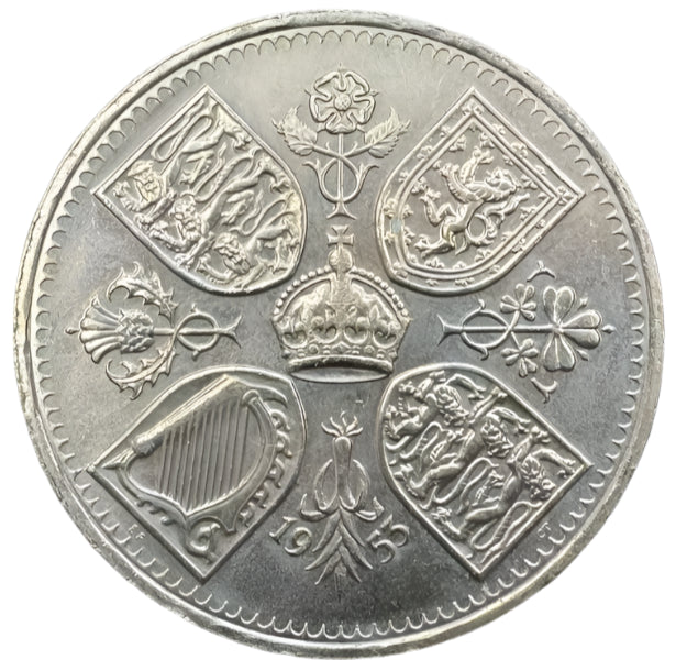 Queen Elizabeth II Coronation 5 Shillings Coin 1953