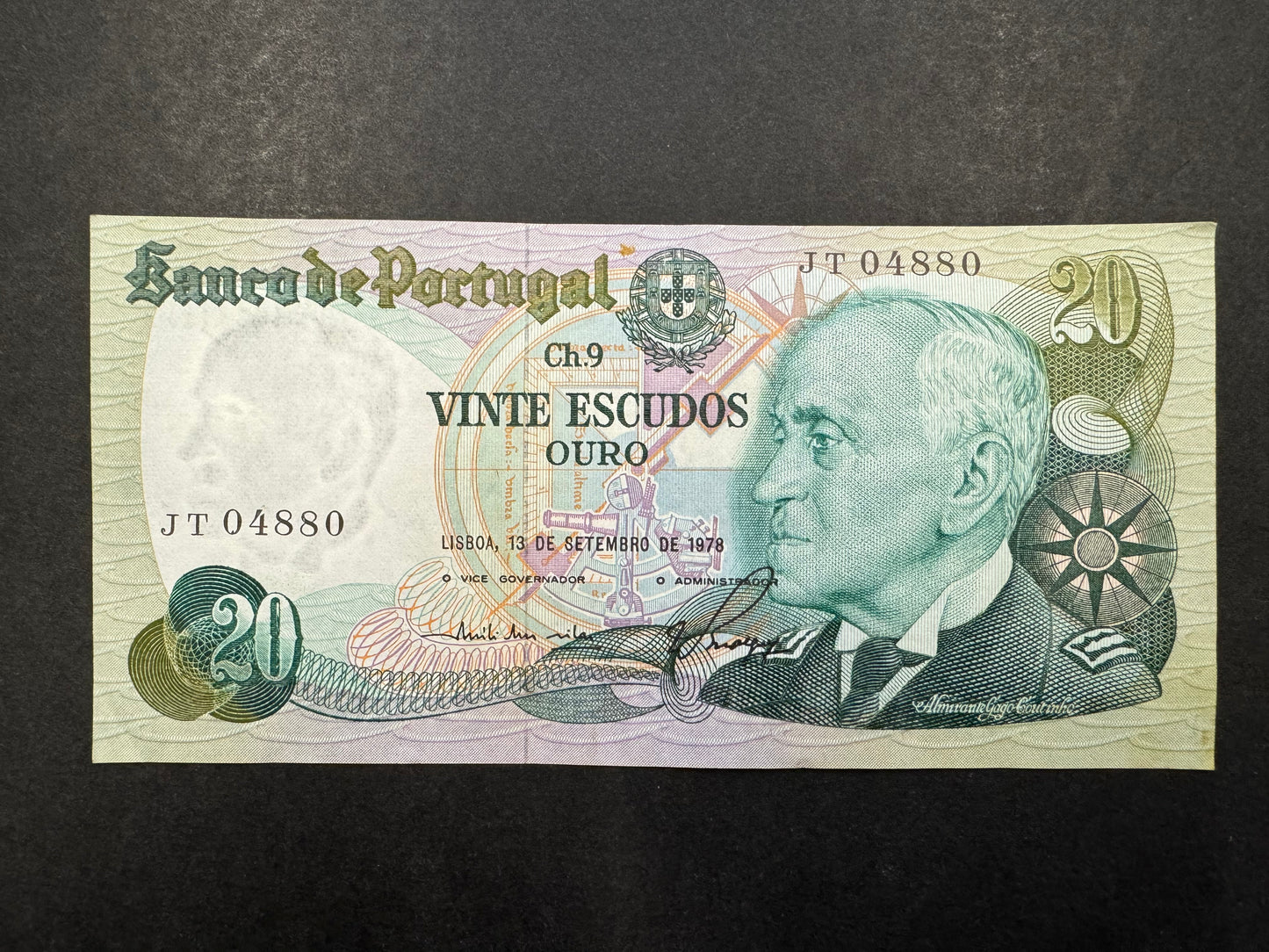 Banco De Portugal Escudos Banknote Set From Portugal (Issued between 1978 & 1981)