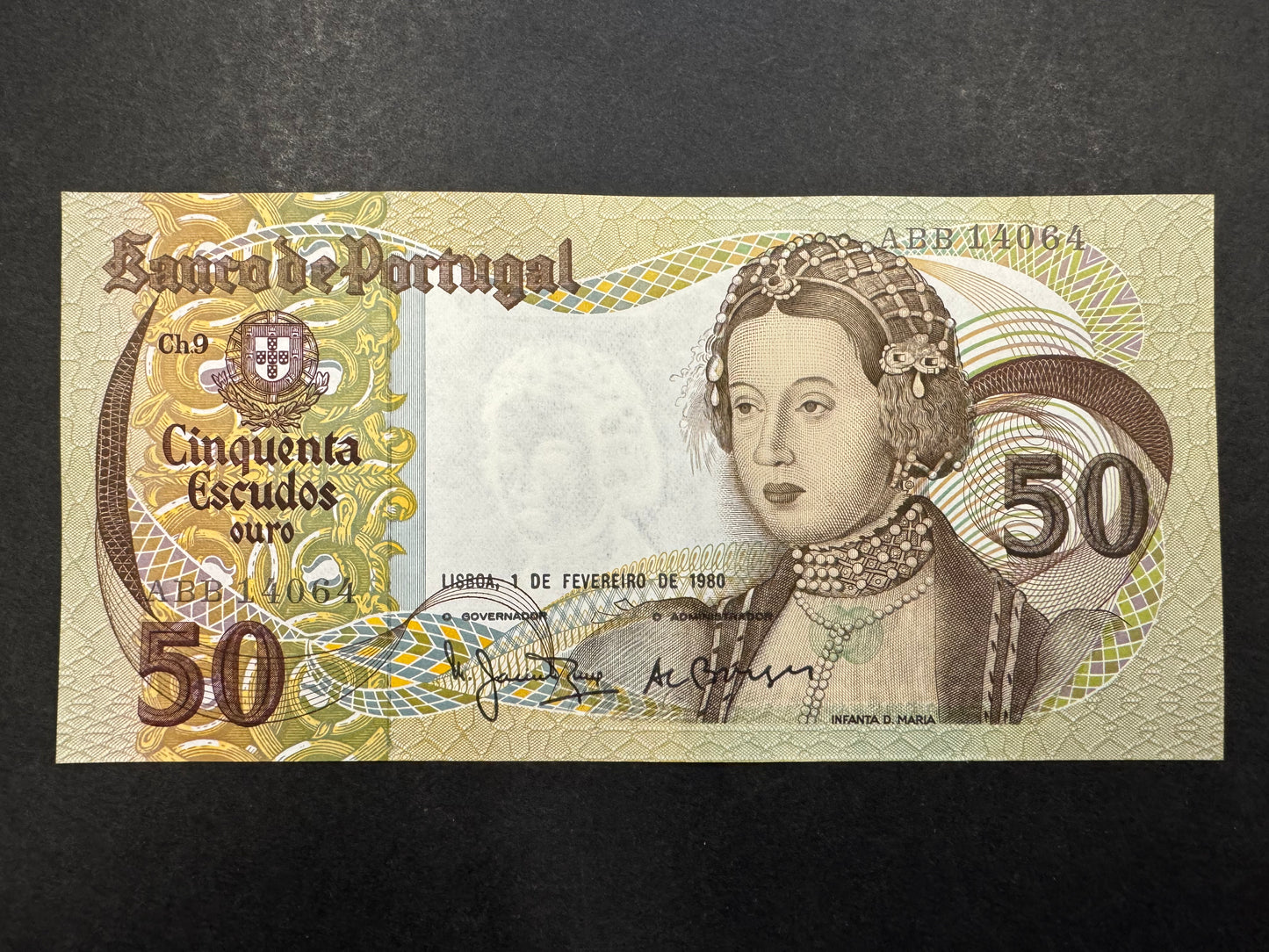 Banco De Portugal Escudos Banknote Set From Portugal (Issued between 1978 & 1981)