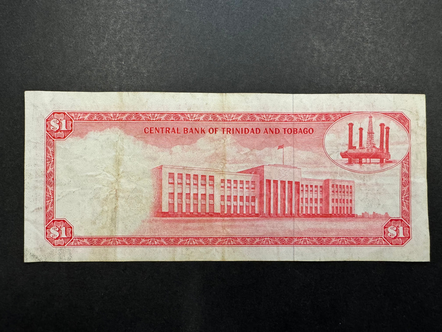 Rare $1 Dollar Banknote From Trinidad & Tobago (Issued between 1964-1969)