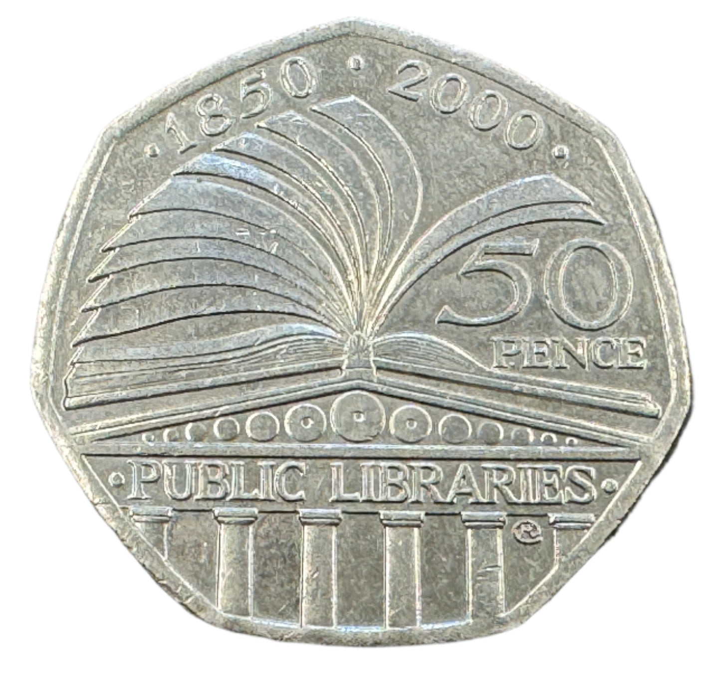 UK Public Libraries 50p Coin 2000