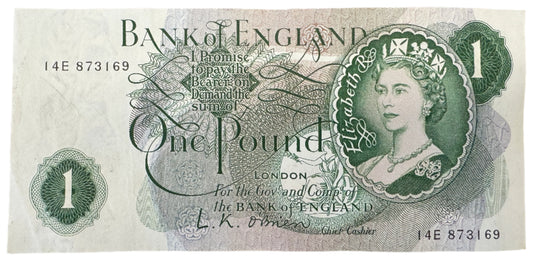 Bank Of England £1 Pound Series C Banknote 1960-1978