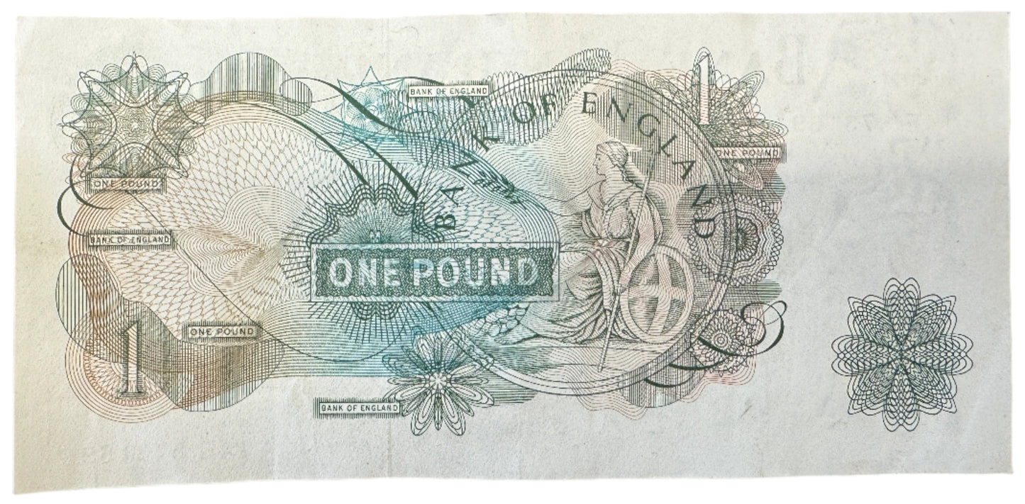 Bank Of England £1 Pound Series C Banknote 1960-1978