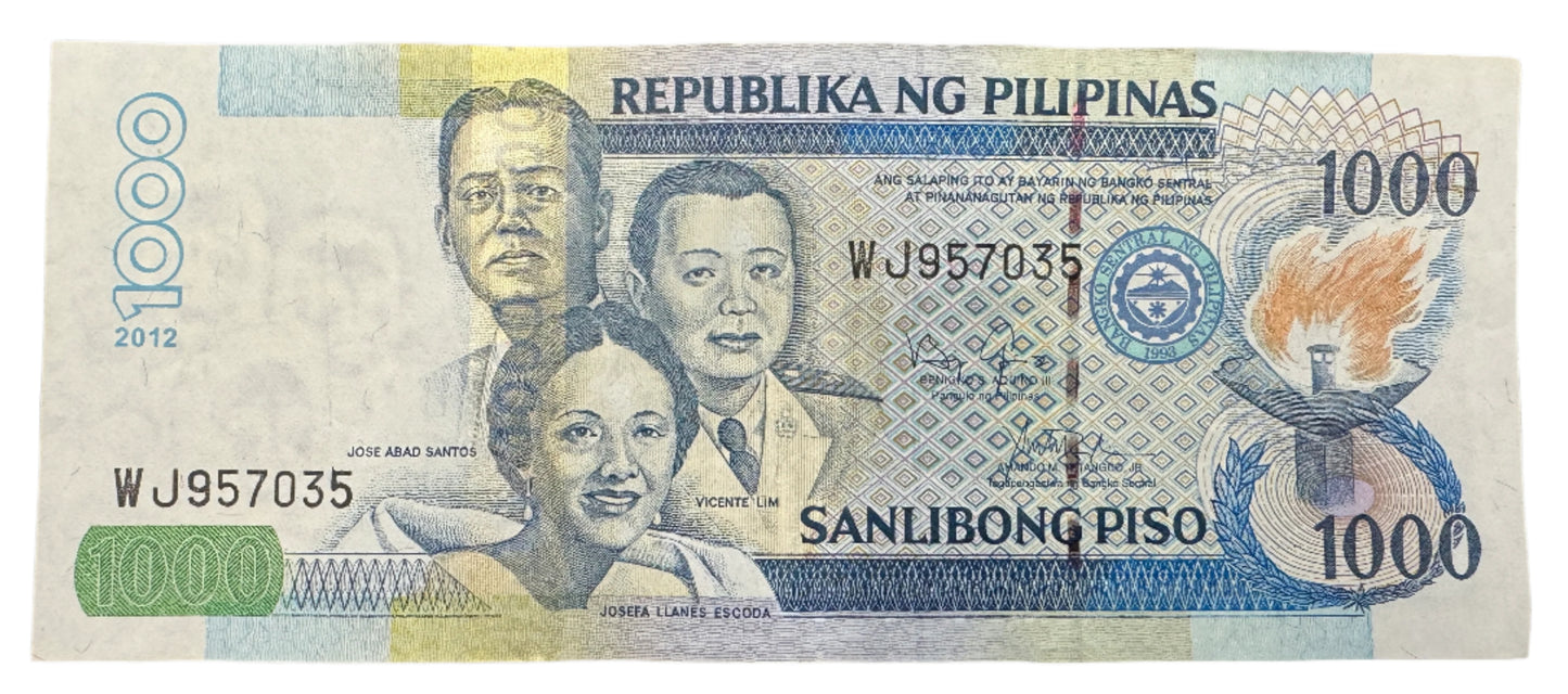 Philippines 1,000 Piso Vintage Banknote 2001-2012
