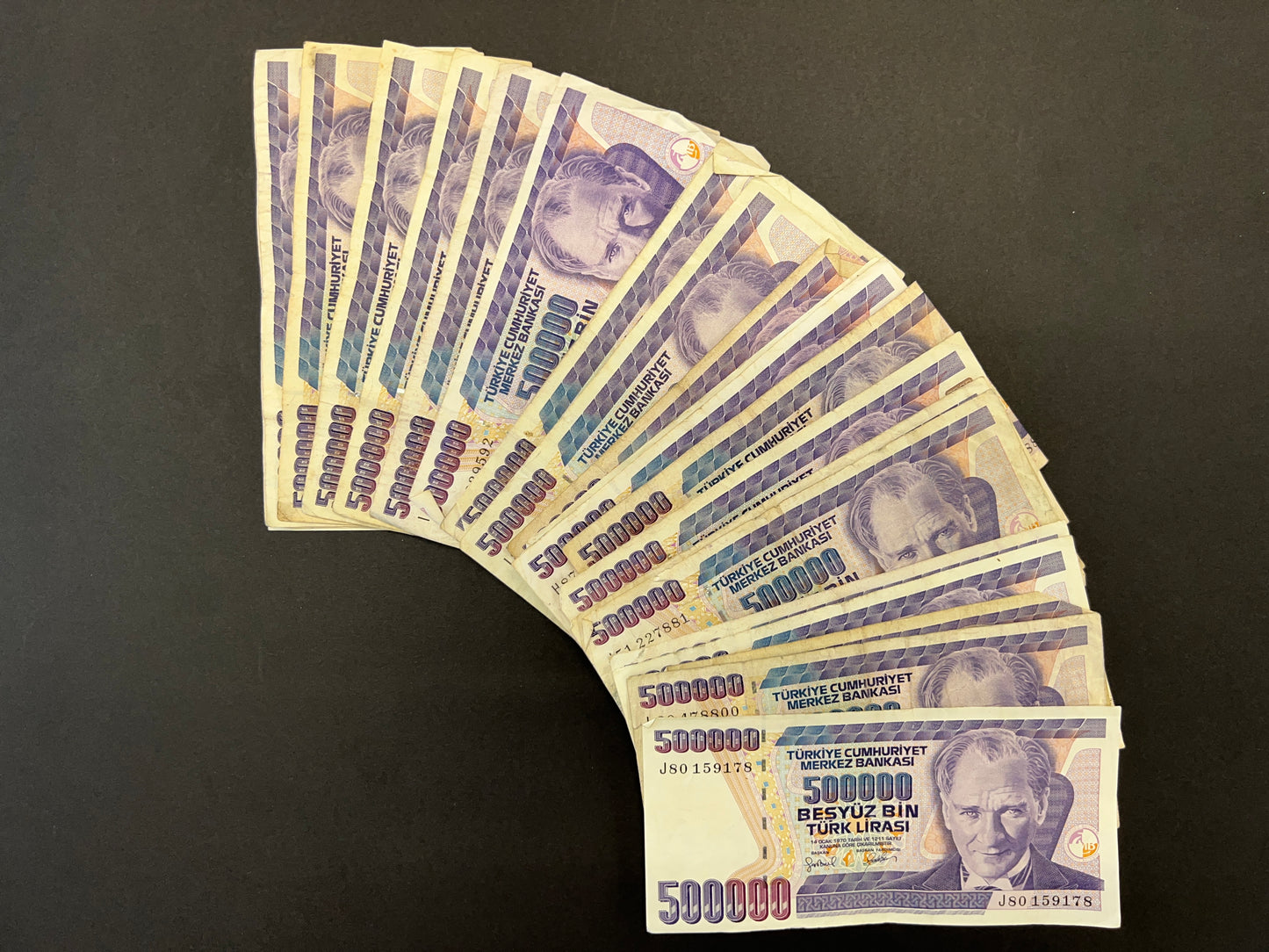Turkish Lira Vintage Banknotes - Bulk Lot of 100 (4 types)