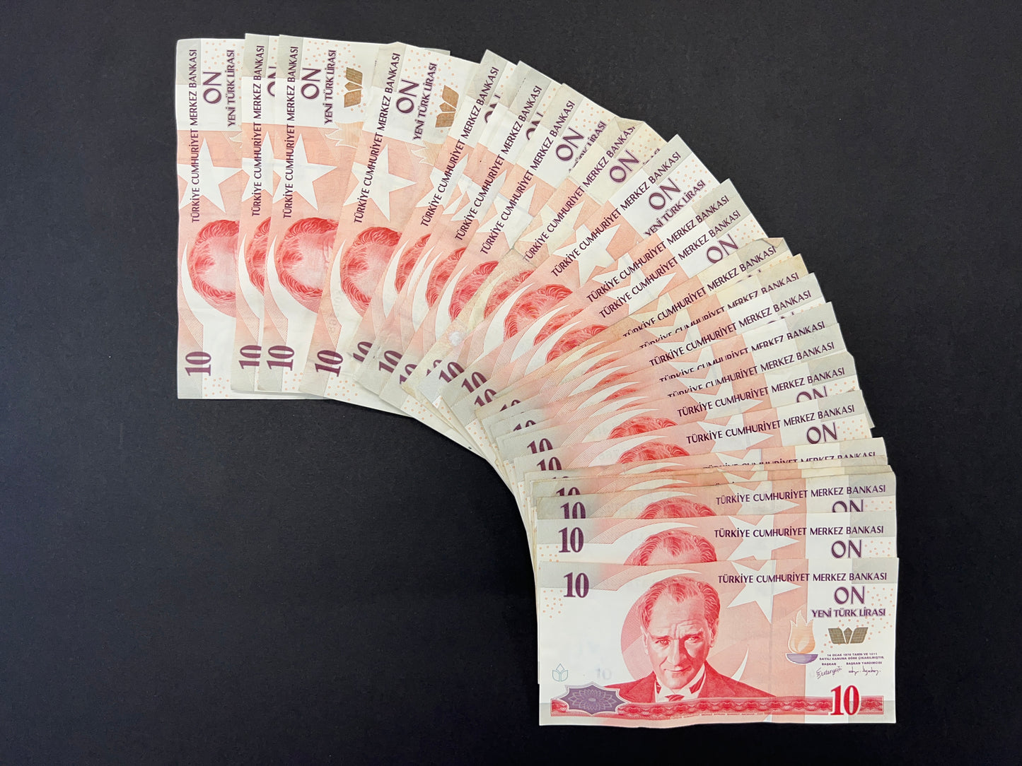 Turkish Lira Vintage Banknotes - Bulk Lot of 100 (4 types)