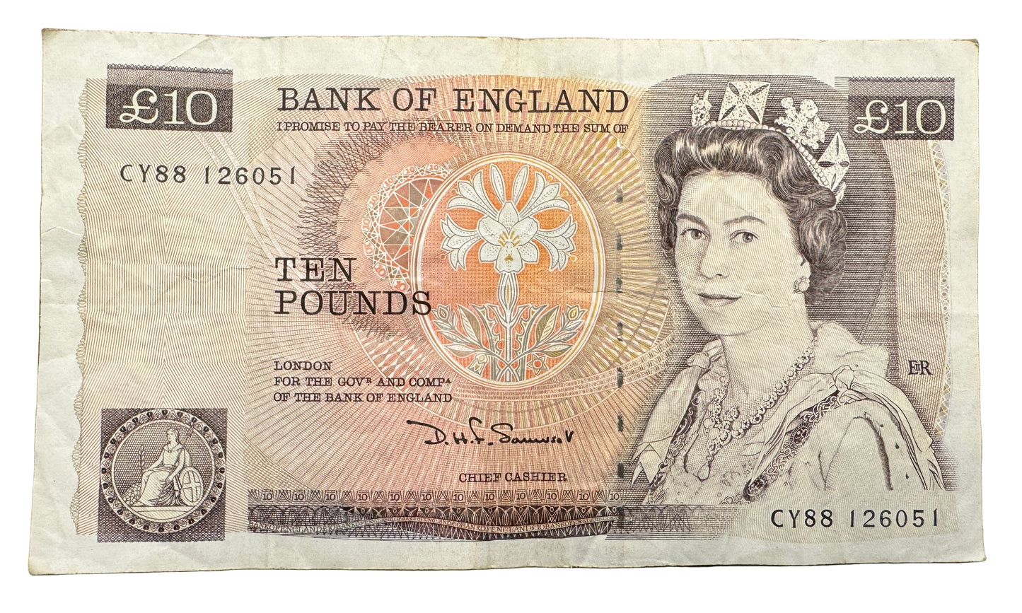 Bank Of England £10 Pounds "Florence Nightingale" Banknote 1975-1992