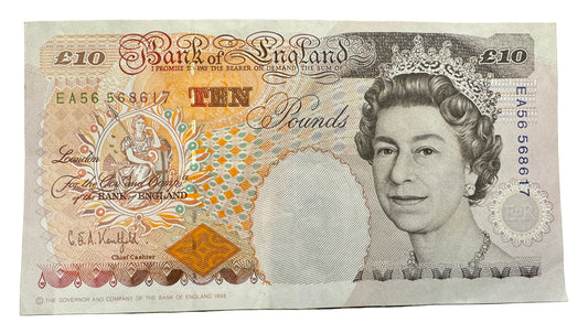 Bank Of England £10 Pounds "Charles Dickens" (4 "£10") Banknote 1993-2000
