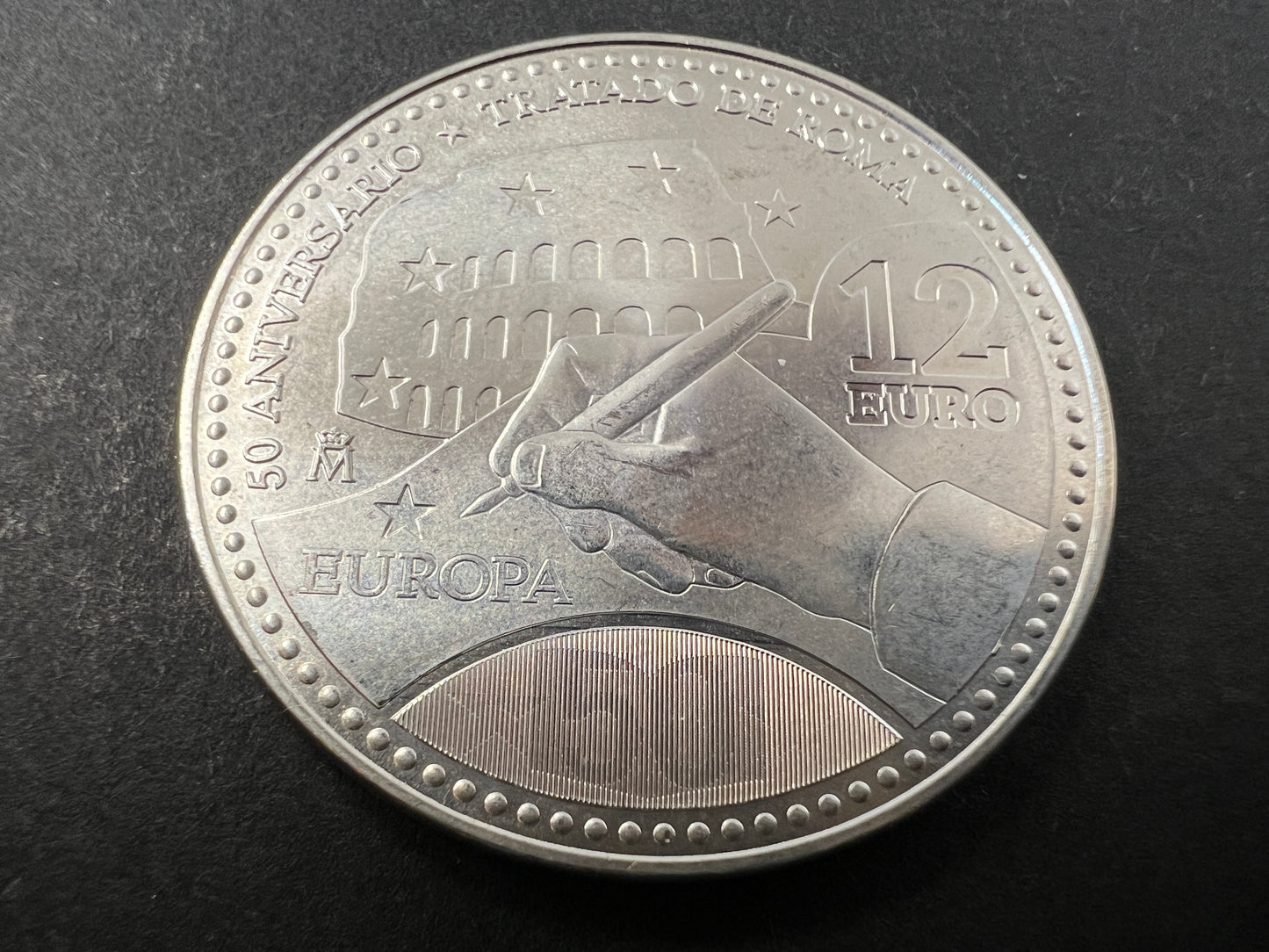 Spanish Silver Treaty of Rome Commemorative Coin