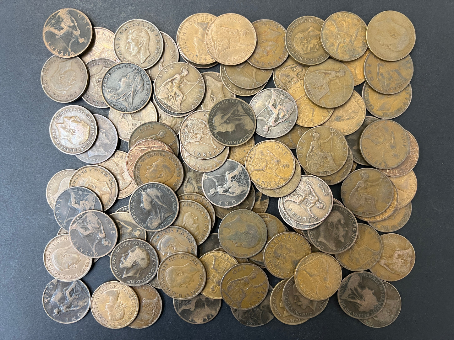 OLD ONE PENNY COINS FROM 1825 TO 1967