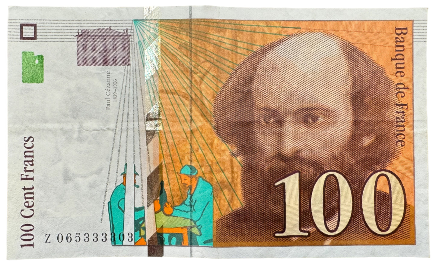 Banque De France 100 Francs "Cézanne" Banknote 1997-1998