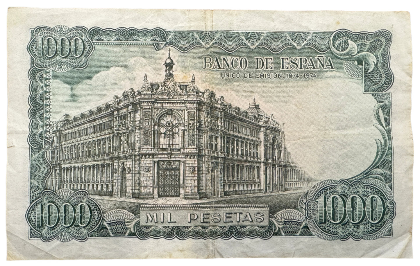 El Banco De España 1000 Pesetas "Centennial of the Bank of Spain" Banknote 1971