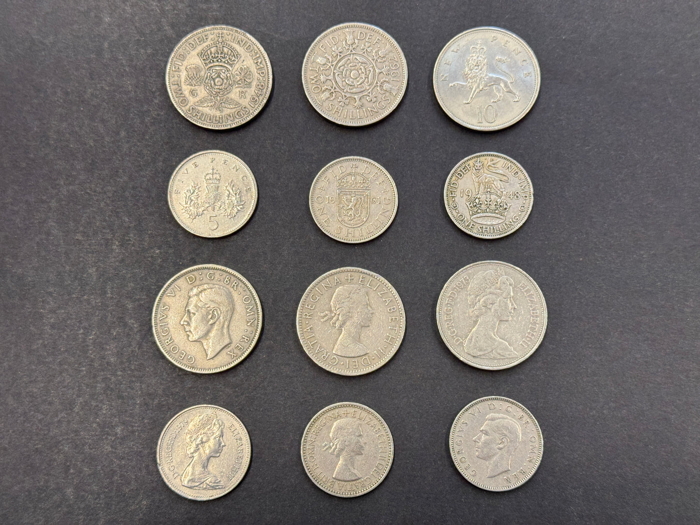 1KG Mixed Shillings and Pence Coins from The United Kingdom