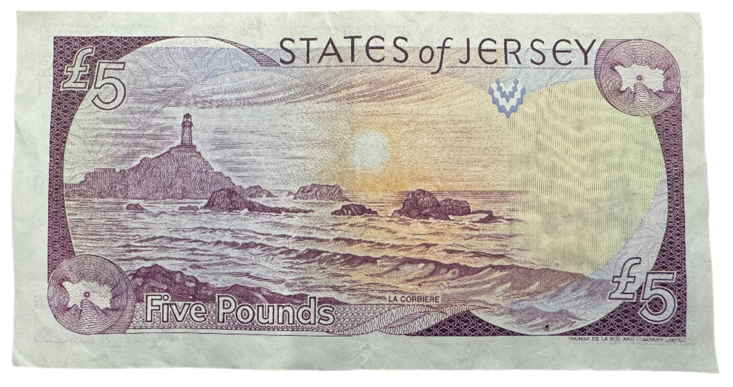 The States Of Jersey £5 Pounds Vintage Banknote 1993-2000