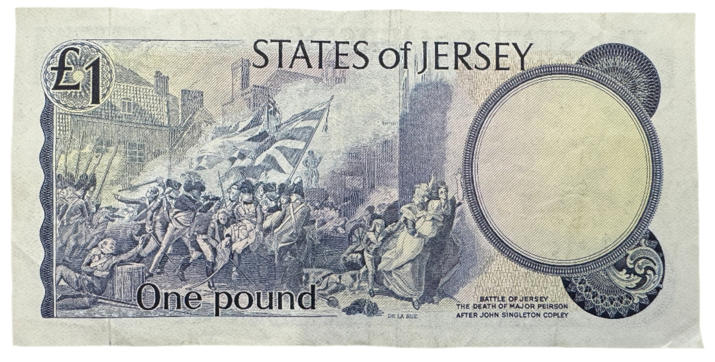 The States Of Jersey £1 Pound Vintage Banknote 1976-1988