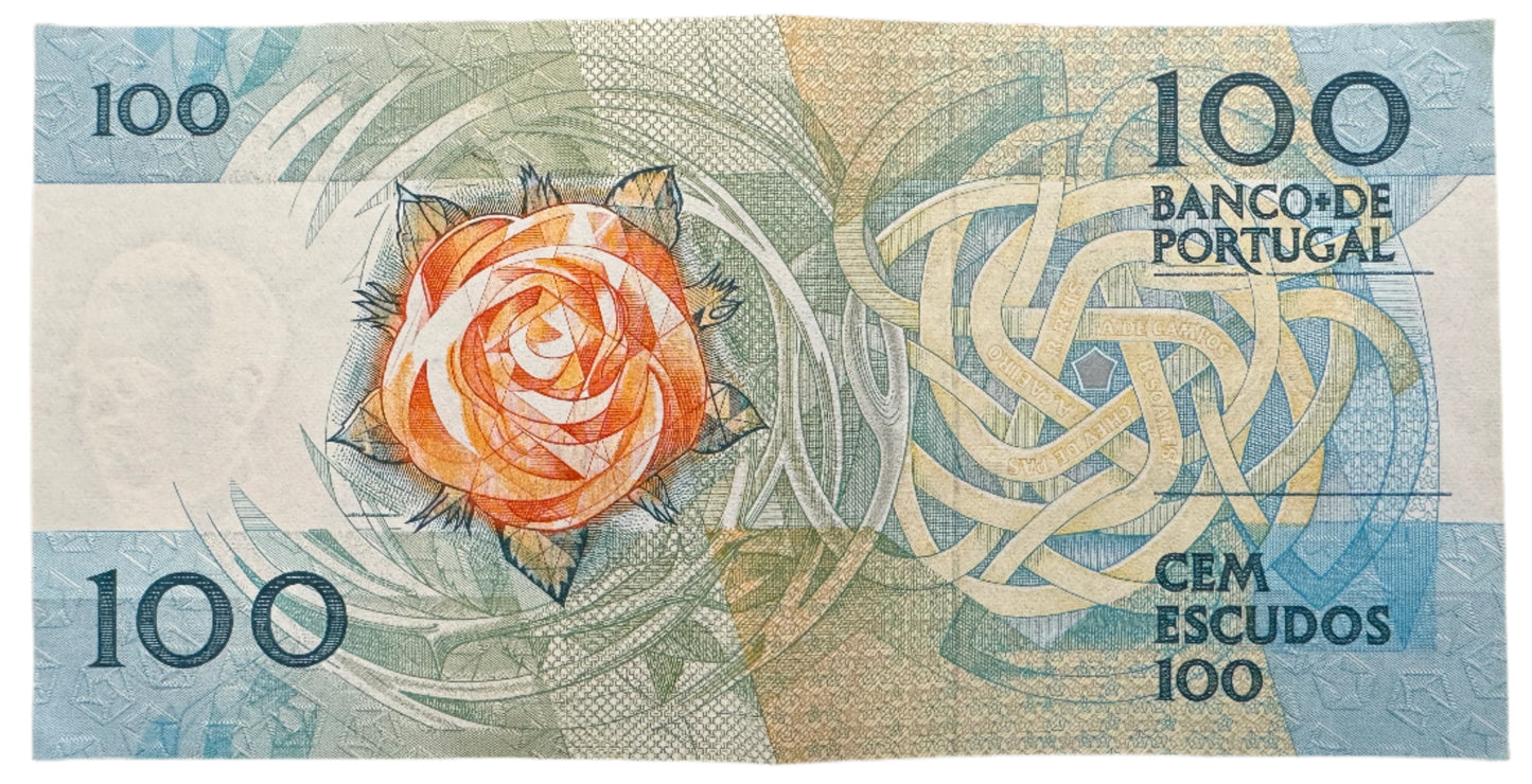 Banco De Portugal 100 Escudos (9th Print) Vintage Banknote 1986-1988