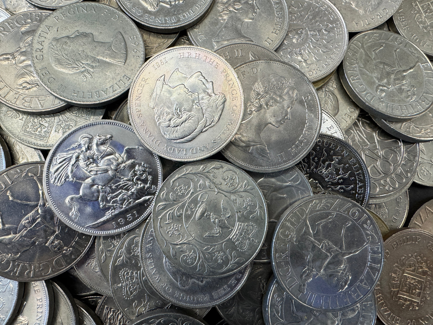 10 Crown Coins From The United Kingdom