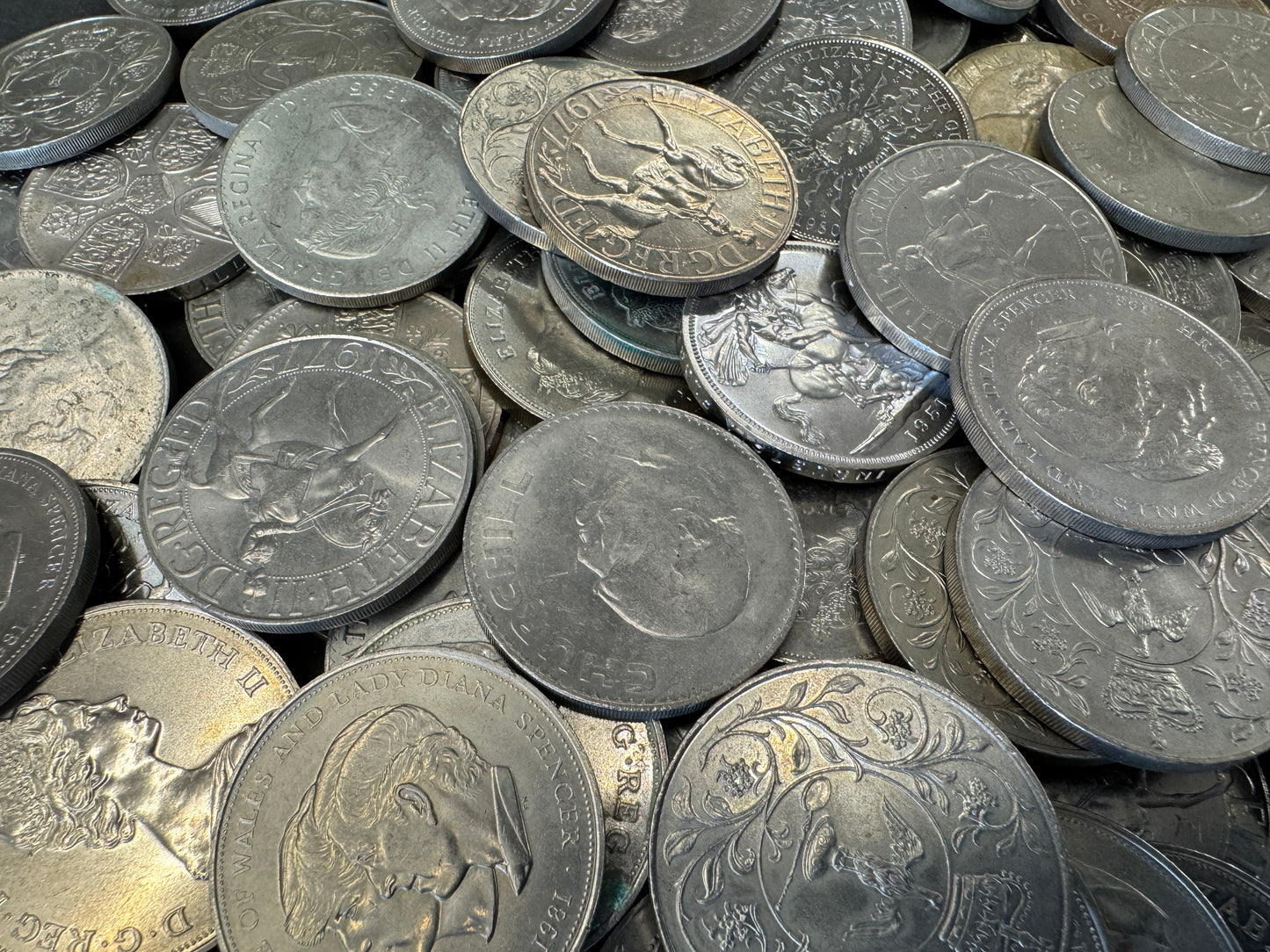 10 Crown Coins From The United Kingdom