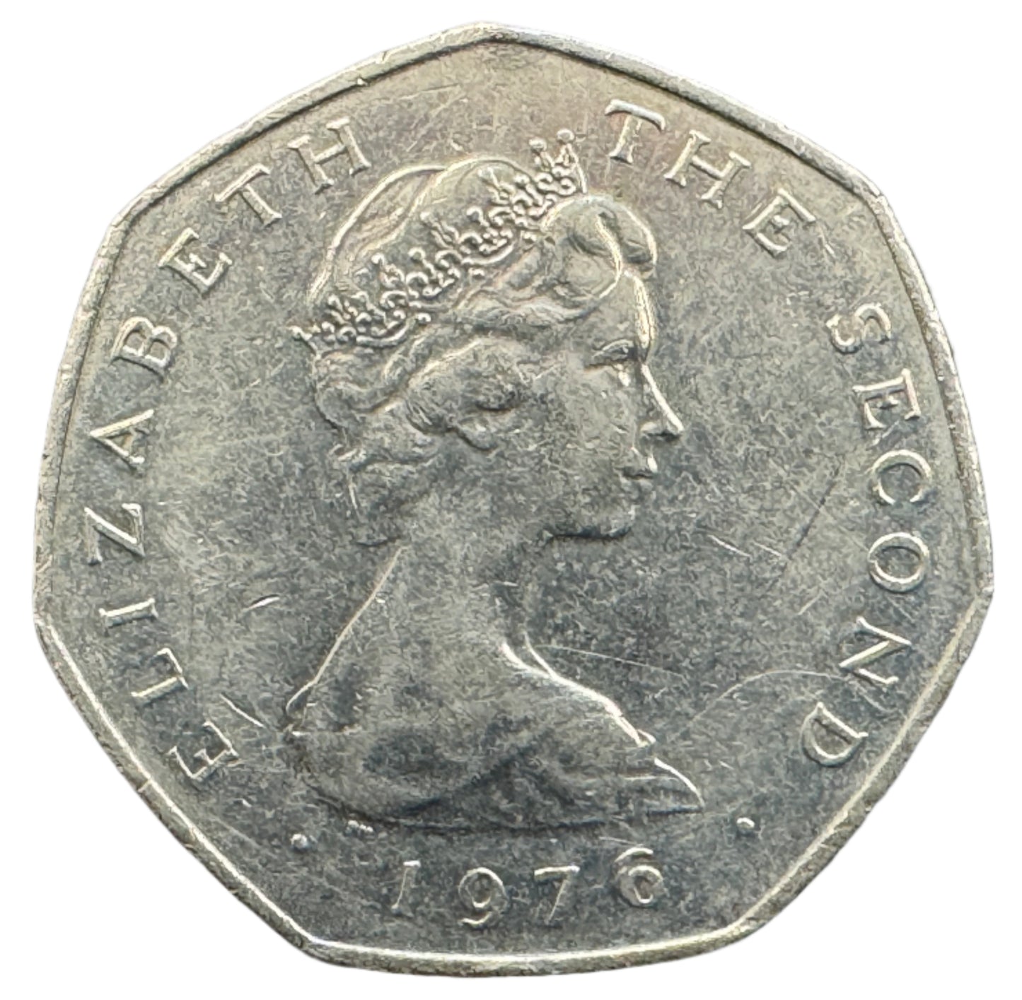 Isle Of Man Viking Long Ship 50 Pence Coin 1976-1979