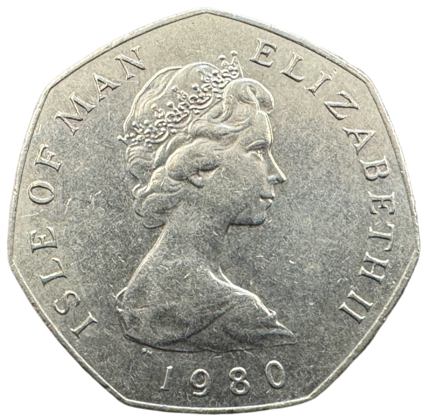 Isle Of Man Viking Longship 50 Pence Coin 1980-1984