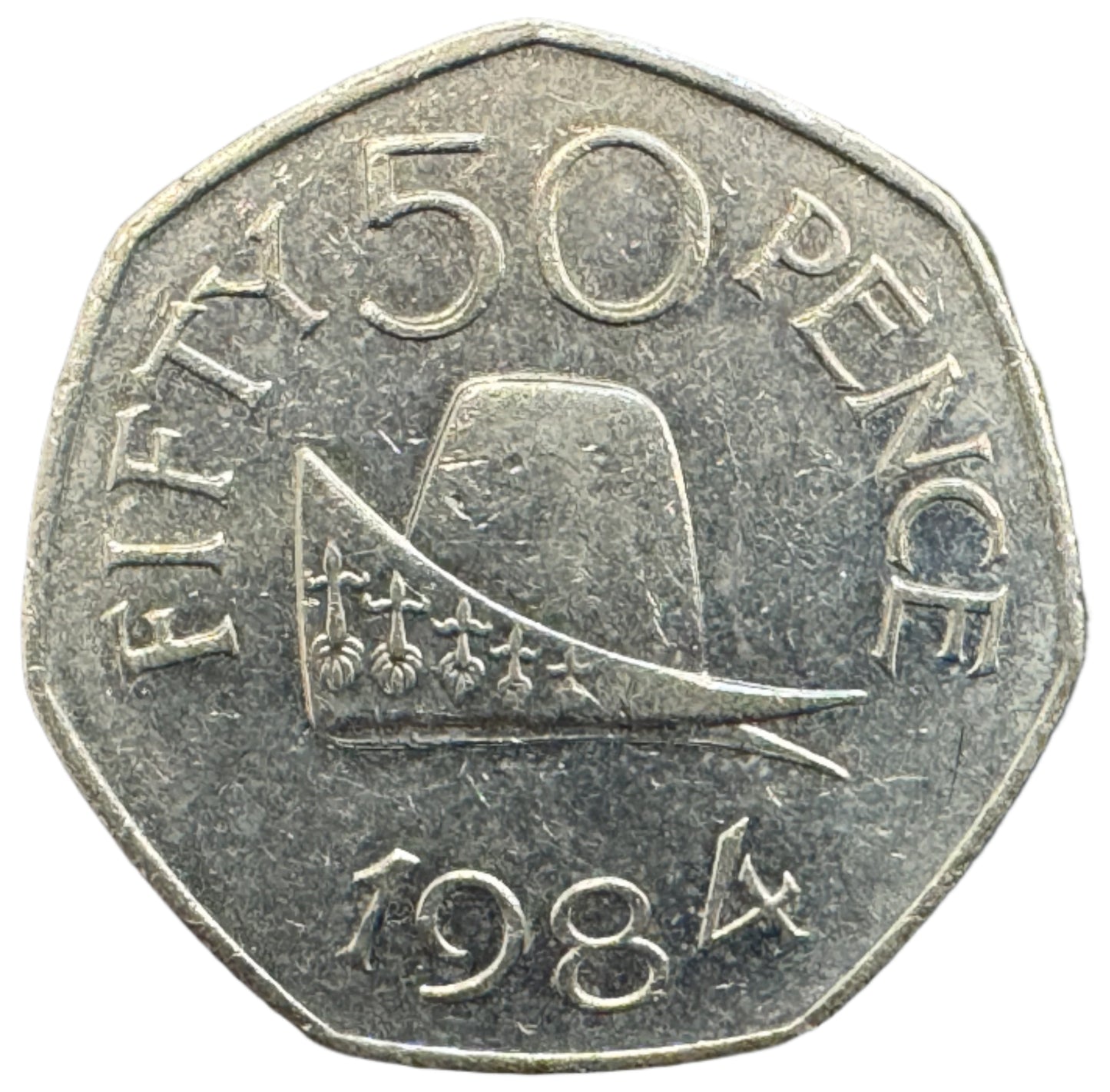 Guernsey 50 Pence Coin 1979-1984