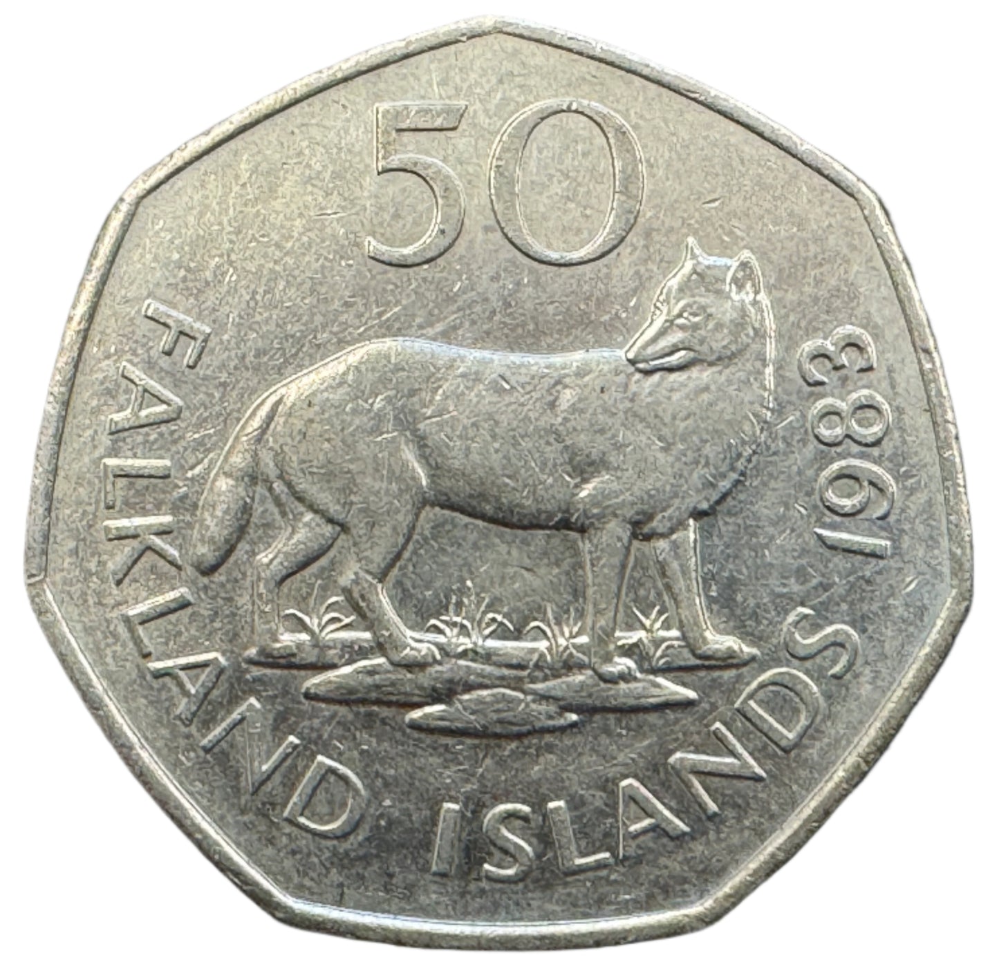 Falkland Islands Vintage 50 Pence Coin 1980-1999
