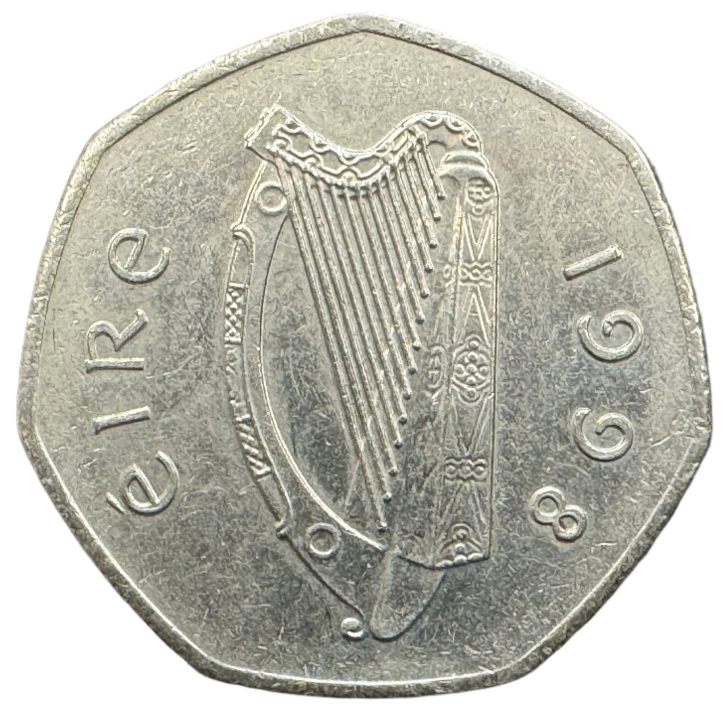 Ireland Vintage 50 Pence Coin 1970-2000