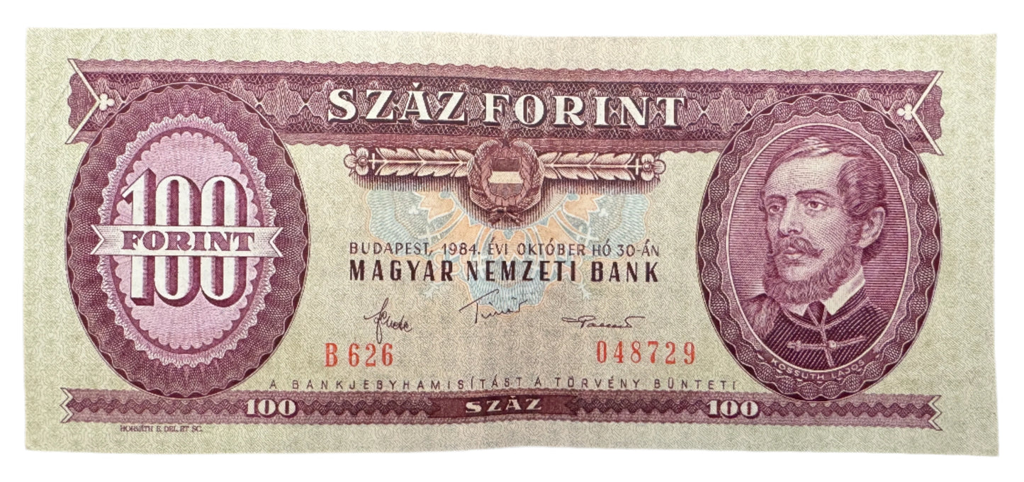 Hungary 100 Forint Vintage Banknote 1957-1989