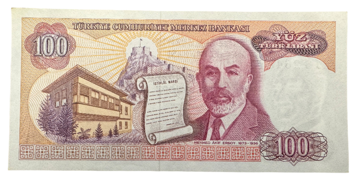 Turkey 100 Lira Vintage Banknote 1983-1984