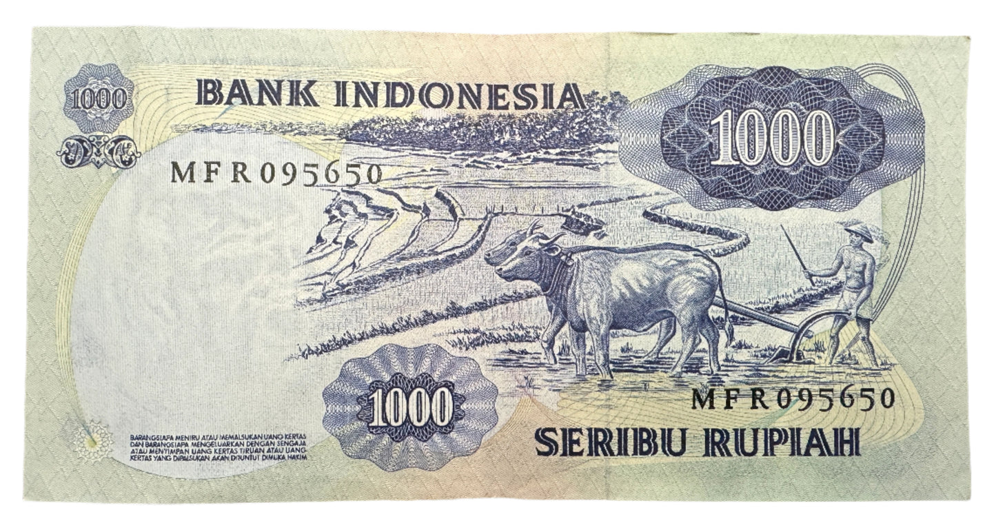 Indonesia 1000 Rupiah Vintage Banknote 1975