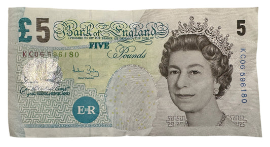 Bank Of England £5 Pounds "Elizabeth Fry" Banknote 2002-2016