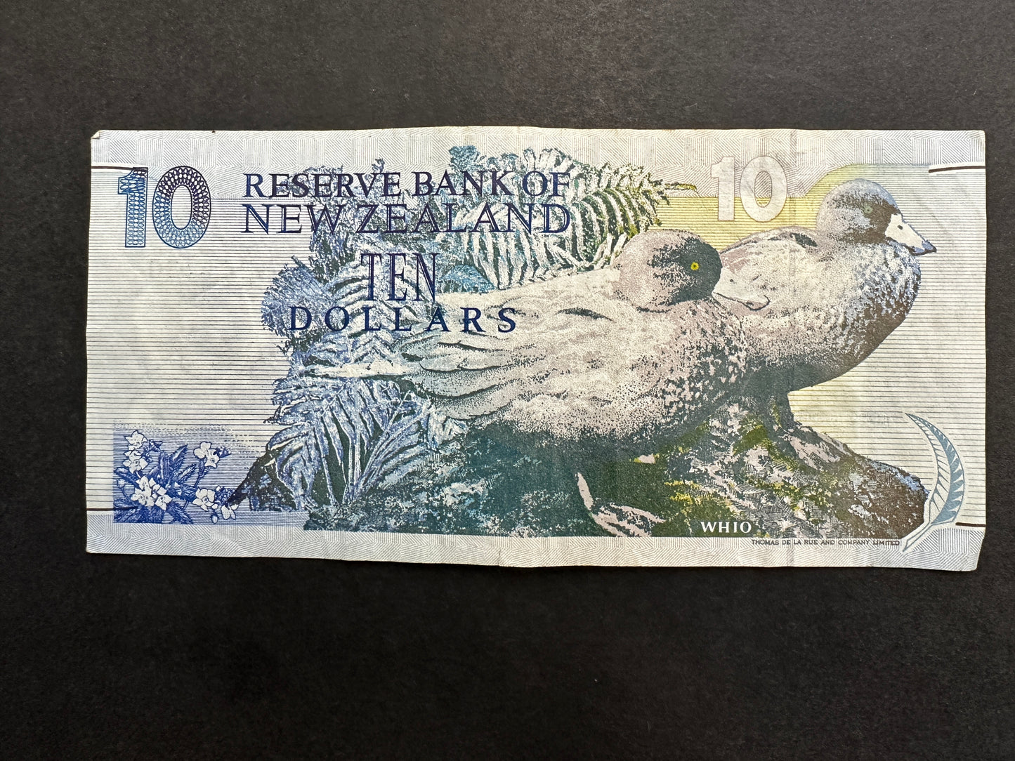 New Zealand Greenback $10 Dollar (NZD) Banknote - 1992