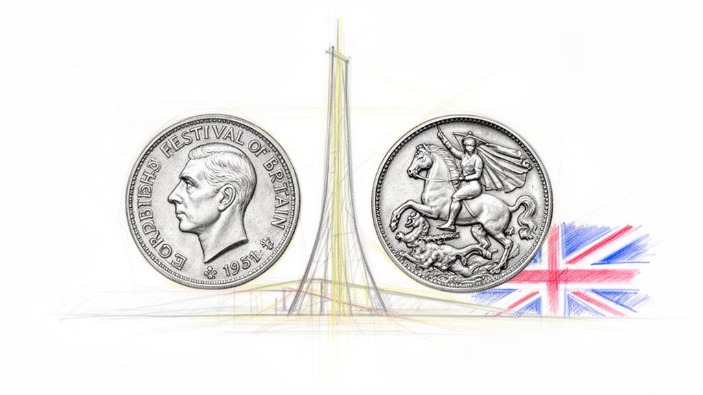 Explore 5 shillings 1951: Your Guide to the Festival of Britain Crown