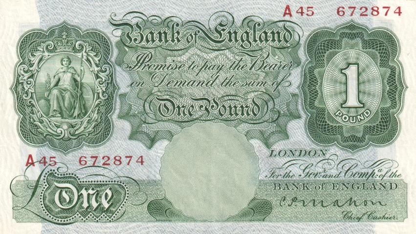 1.com Bank Note The History of the British £1 Banknote – Cavalier Coins Ltd