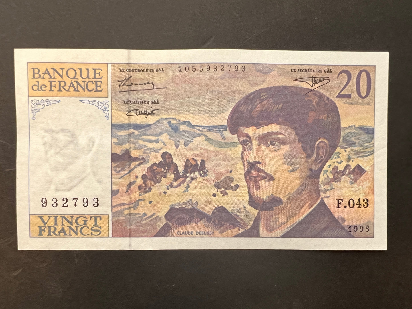 9 x 20 French Franc Banknotes with Consecutive Serial Numbers (Issued 1997)
