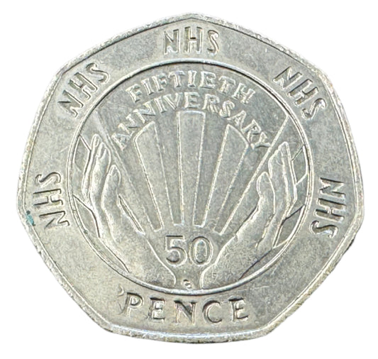 UK NHS 50th Anniversary 50p Coin 1998