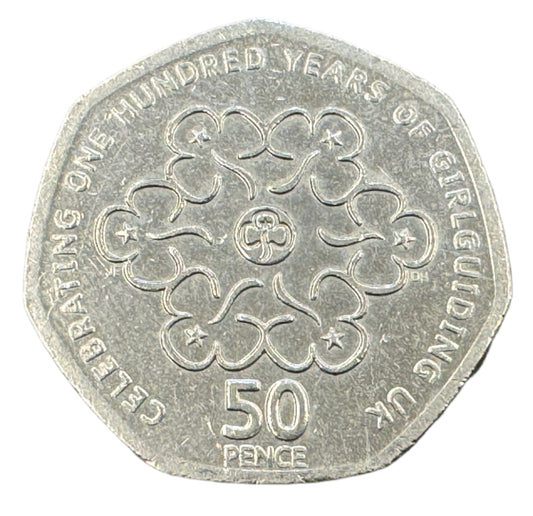 UK 100 Years Of Girlguiding 50p Coin 2010
