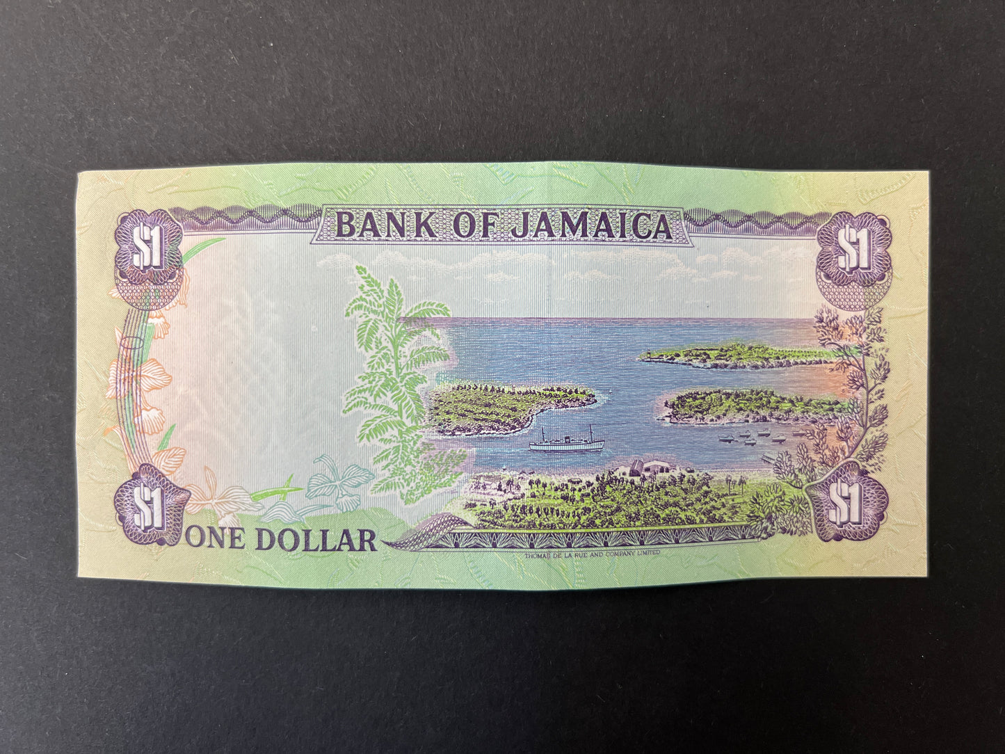 4 x $1 Jamaica Banknotes with Consecutive Serial Numbers (Issued 1990)