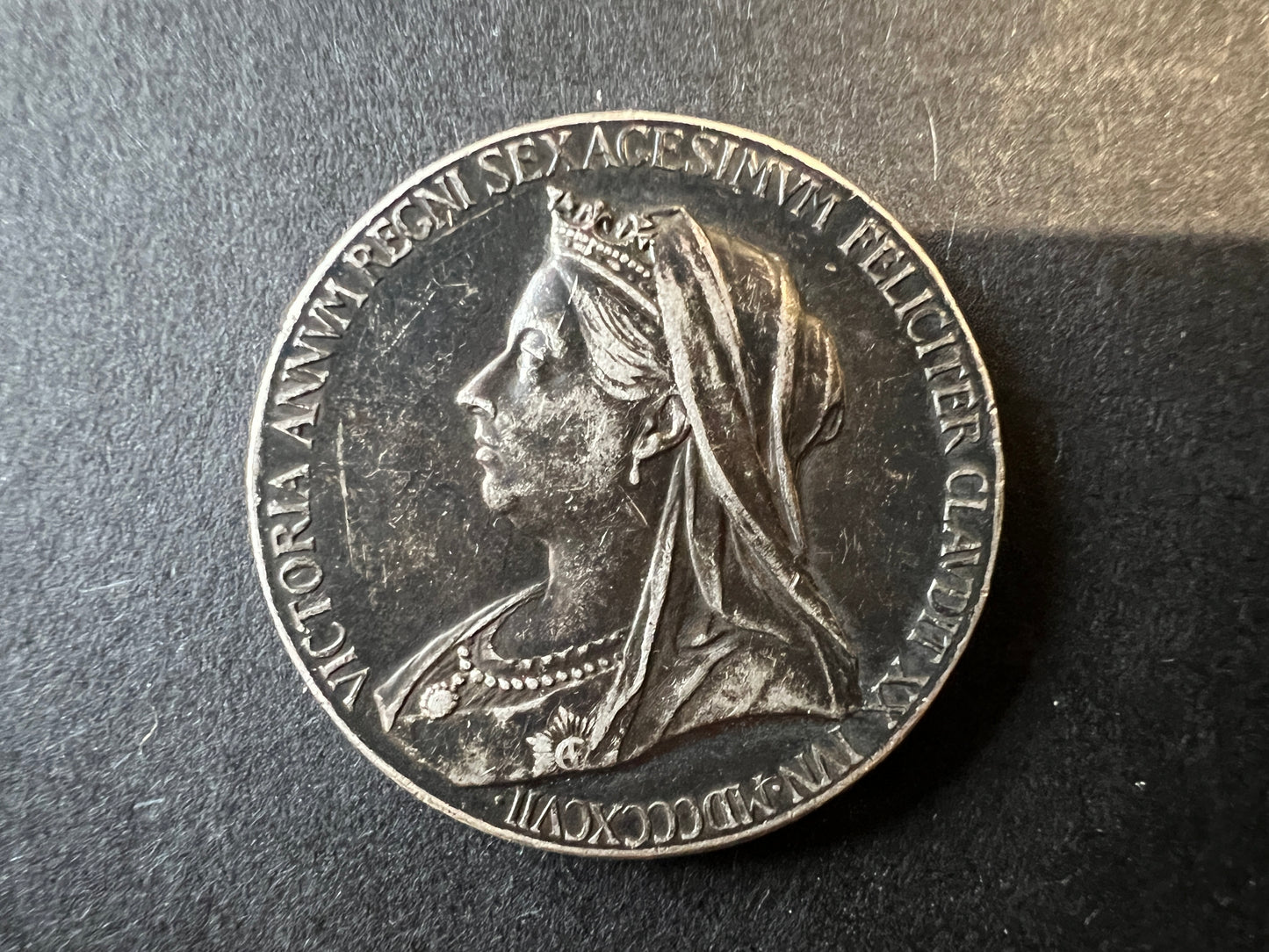 1897 Diamond Jubilee Queen Victoria medal - Young Victoria on one side, Old Victoria on the other