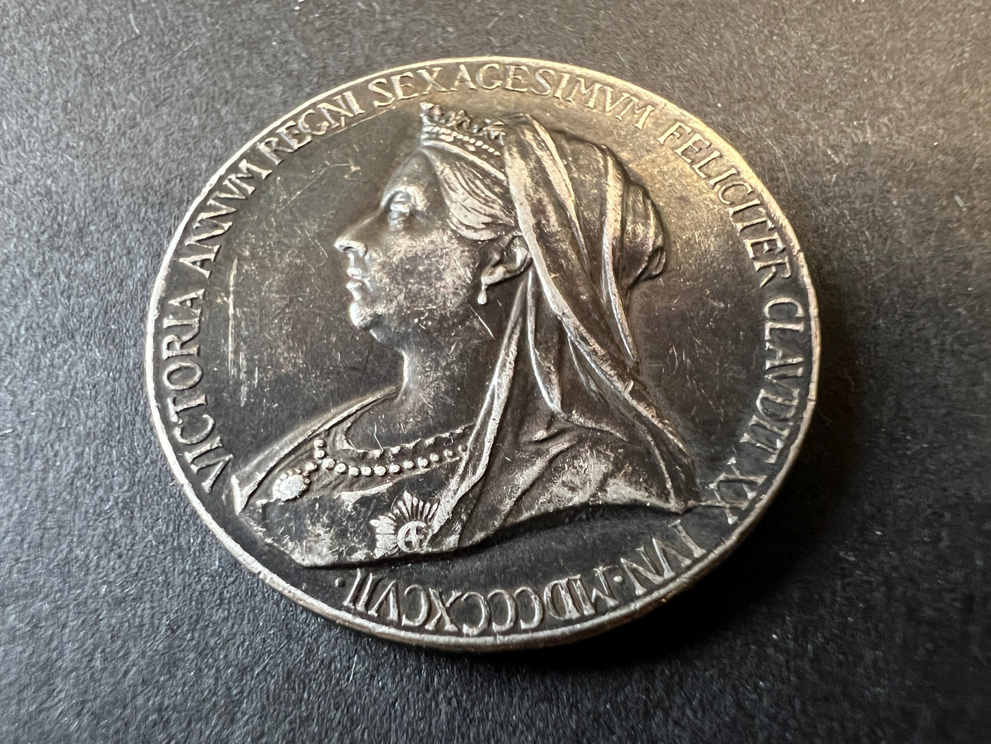 1897 Diamond Jubilee Queen Victoria medal - Young Victoria on one side, Old Victoria on the other