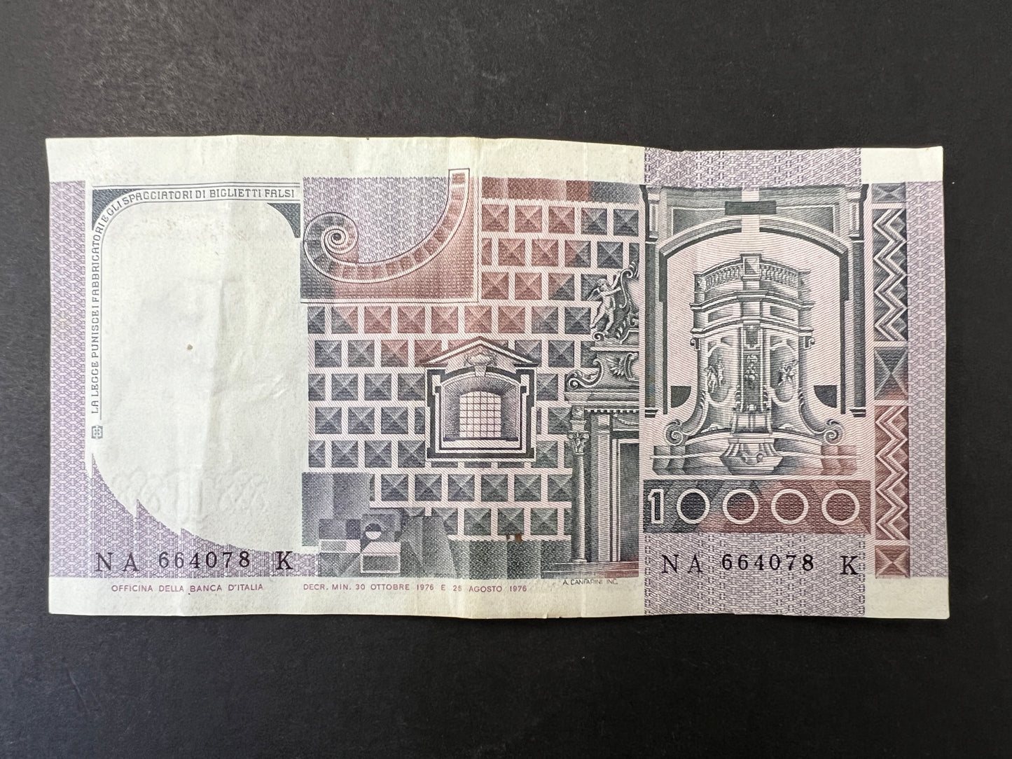 Italian 5,000 and 10,000 Lira Banknotes - Highly Collectable 1976 - 1977 - FREE POSTAGE