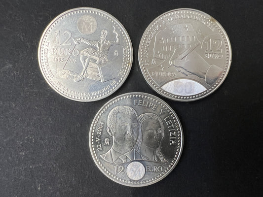 Spanish Silver Commemorative Three Coin Set
