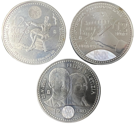 Spanish Silver Commemorative Three Coin Set