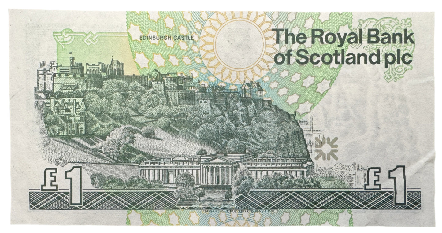 The Royal Bank Of Scotland £1 Pound Vintage Banknote 1987-2001