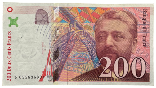 Banque De France 200 Francs "Eiffel" Banknote 1995-1999