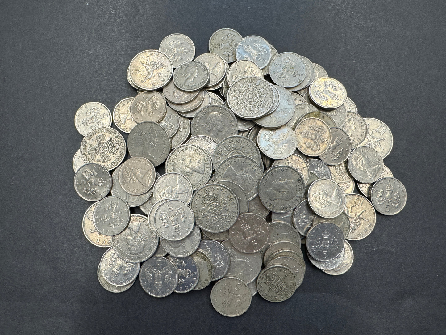 1KG Mixed Shillings and Pence Coins from The United Kingdom