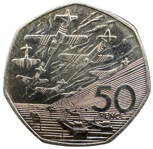 UK 50p D-Day 50th Anniversary Commemorative Coin 1994