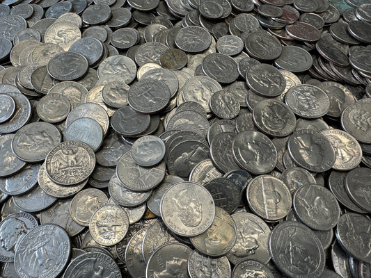 United States Coins USD in Dollars, Quarters, Dimes and Nickels