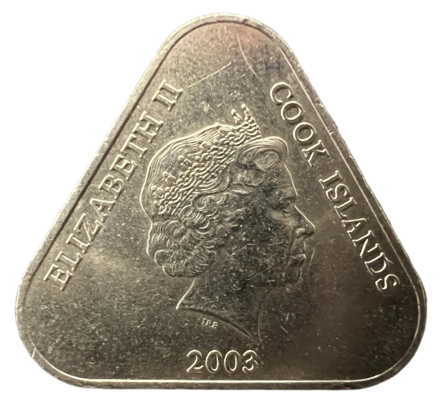 Cook Islands "Elizabeth II" (4th Portrait) $2 Dollars Coin 2003-2010